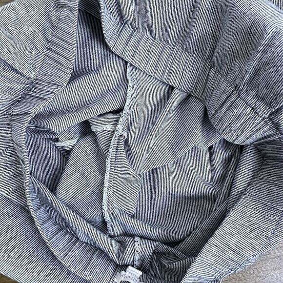 Eileen Fisher Organic Linen Tapered Pants Womens Multi Striped Crop Size Large - Picture 8 of 8